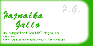 hajnalka gallo business card