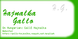 hajnalka gallo business card